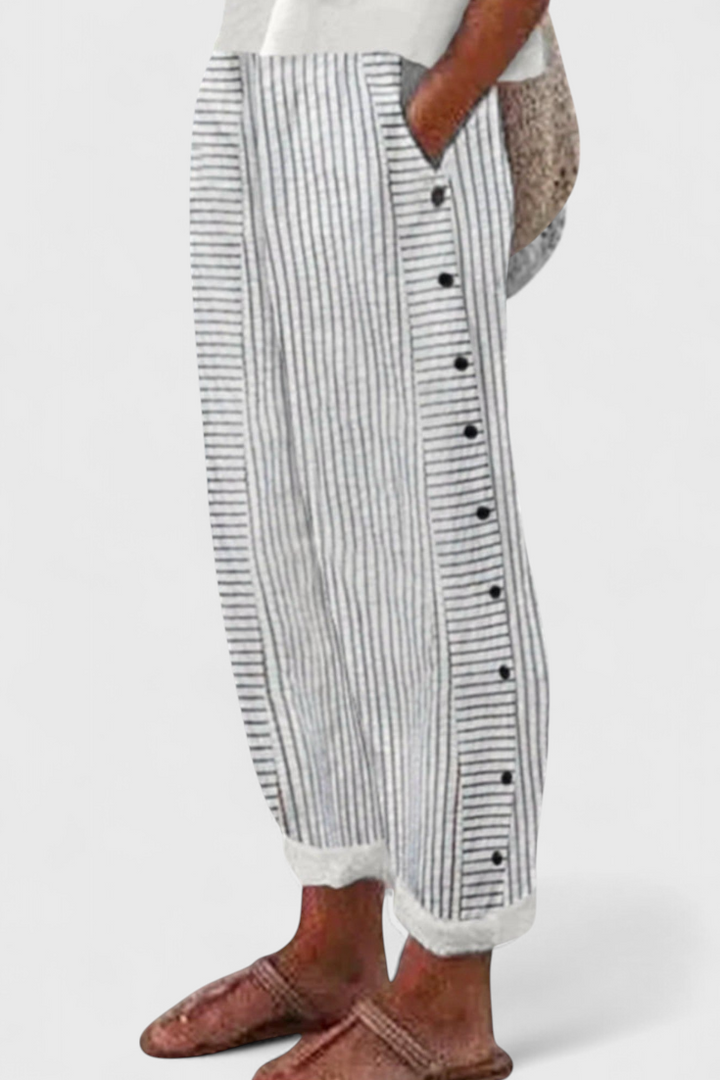 Isoldean Pantalones Cortos de Verano a Rayas