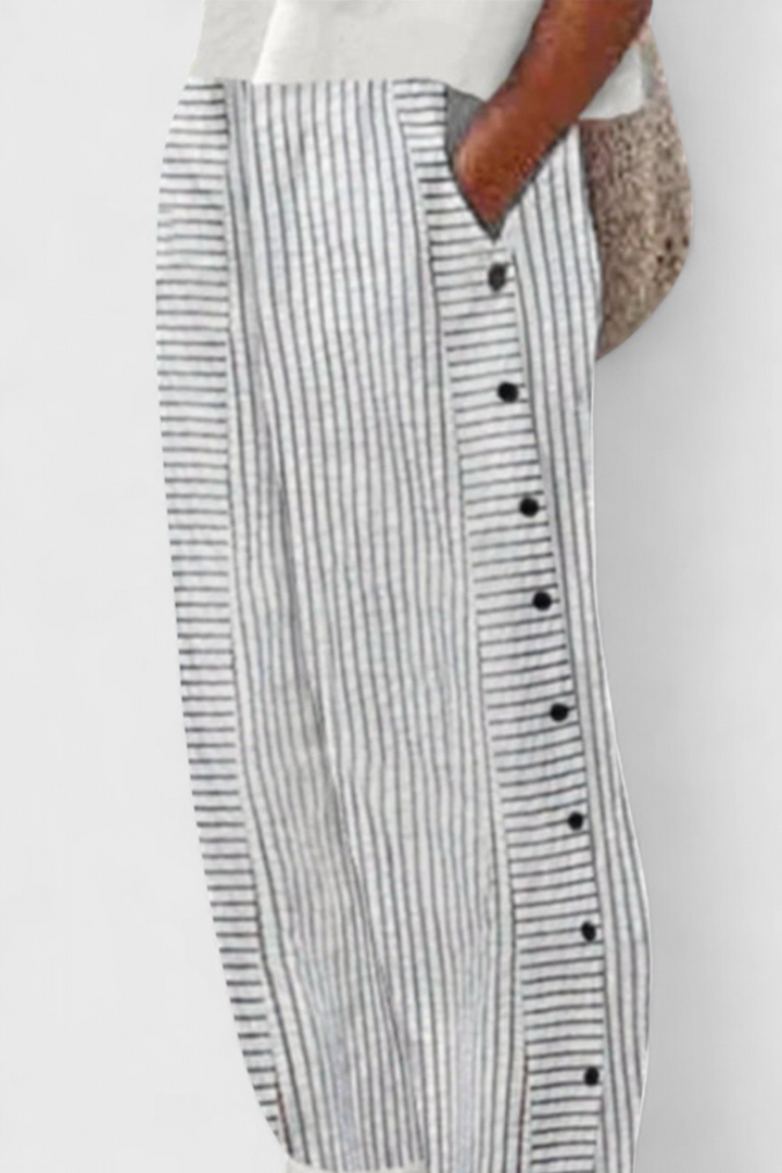 Isoldean Pantalones Cortos de Verano a Rayas