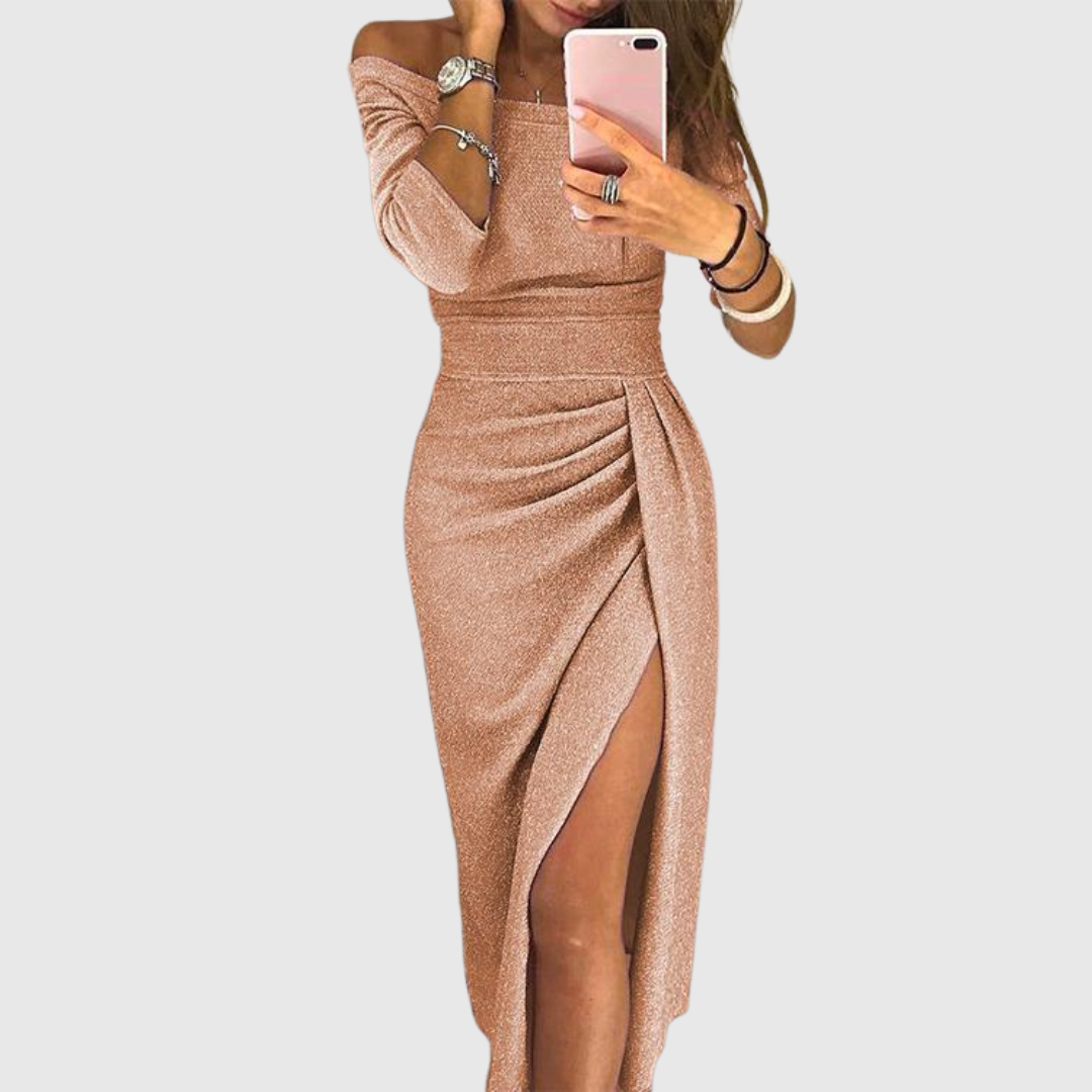 Marina | Elegante vestido maxi con cuello halter y corte fluido