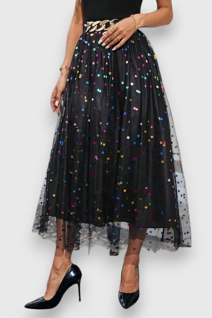 Claire Falda de Lunares Colorida