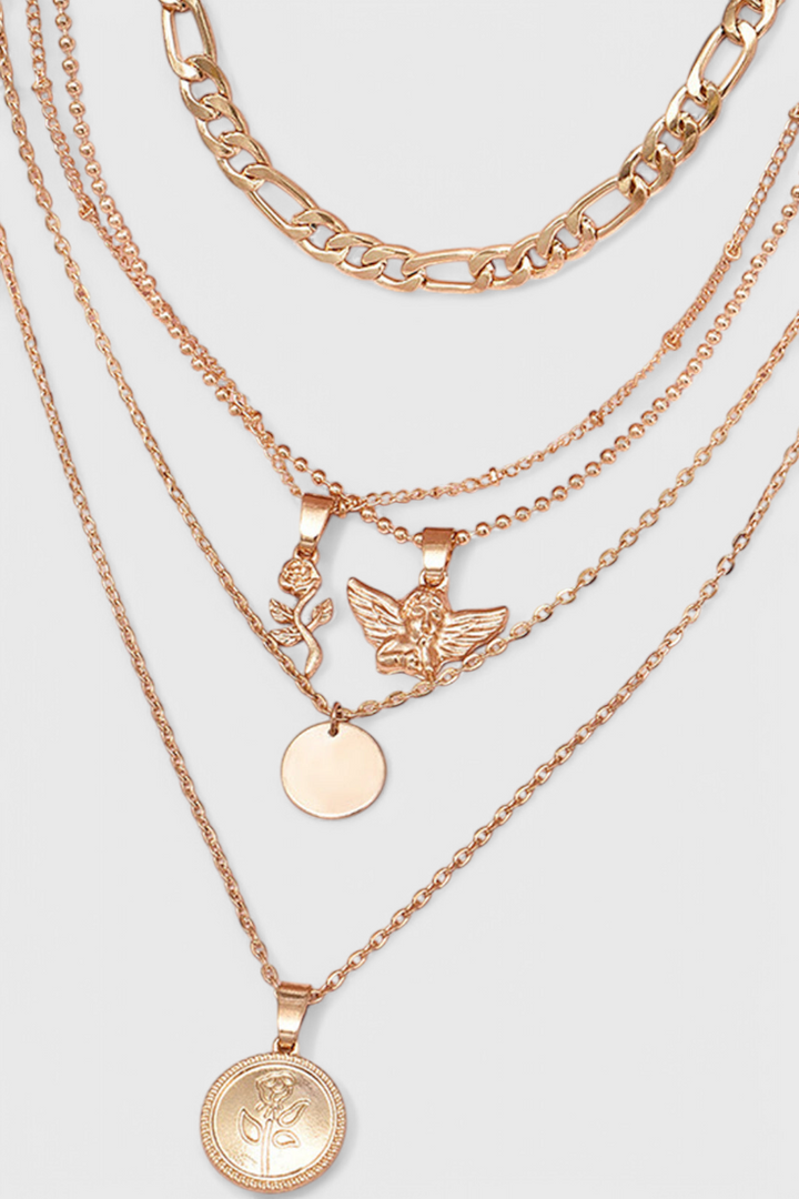 Collar Capa de Rosa y Ángel