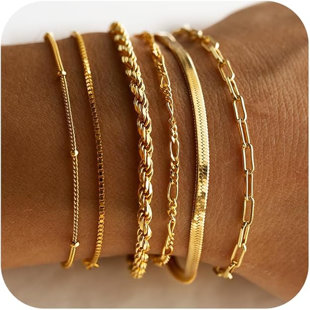 Conjunto de pulseras Isabella | Oro
