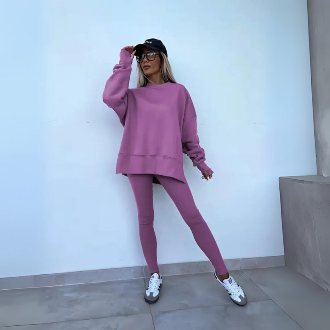 Juana | Conjunto de Sudadera de Manga Larga Casual y Pantalones