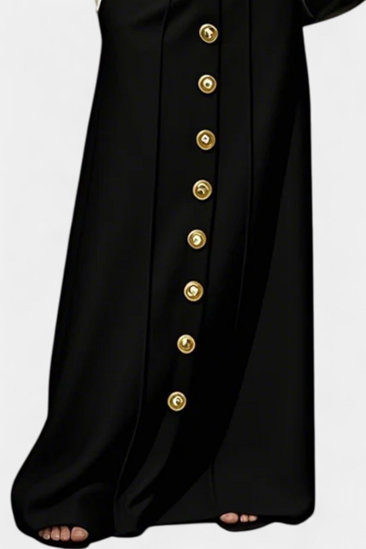 Ada Falda de Botones Suelta con Bolsillos y Estilo Urbano