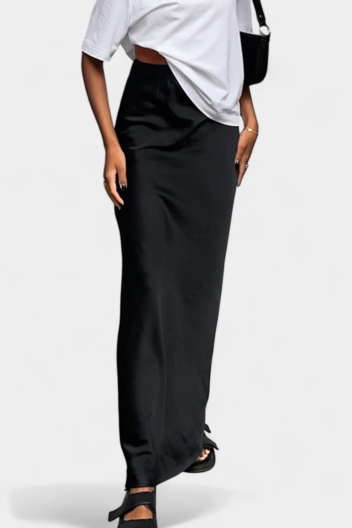 Fable Falda Maxi Utility de Diseño Liso y Estilo Pulido