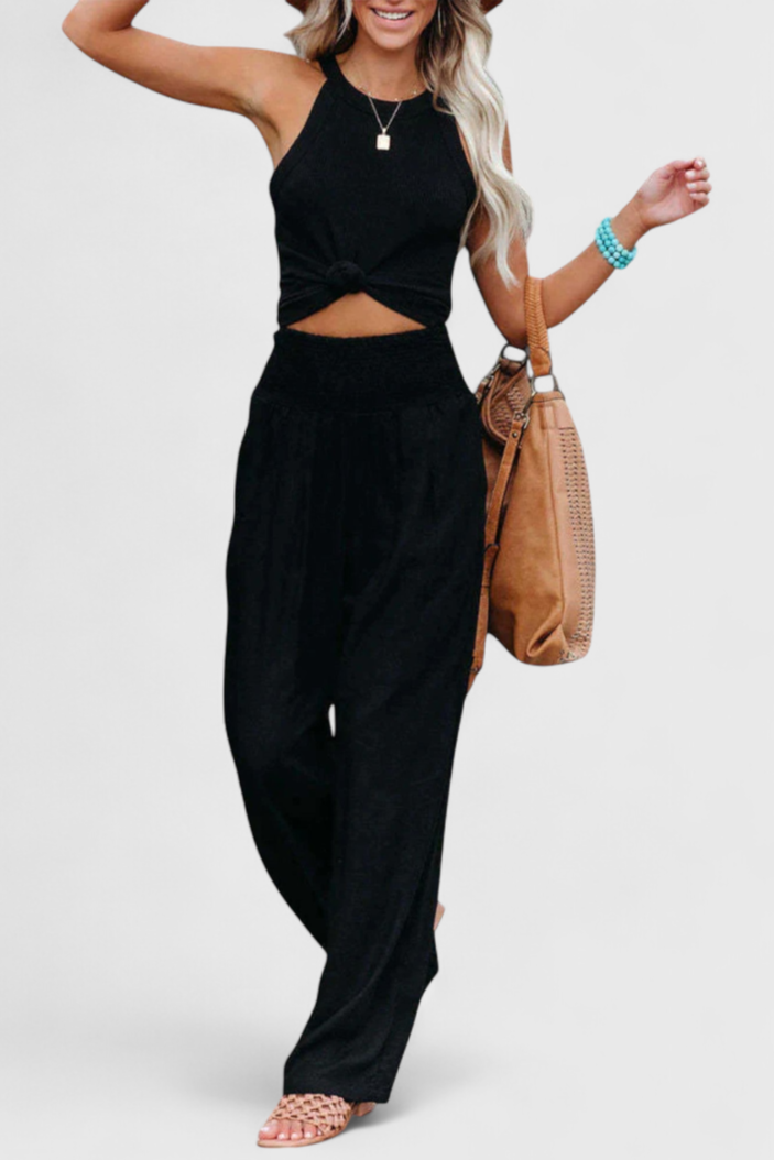 Lexia Pantalón de Algodón y Lino con Corte Fluido y Elegancia Natural