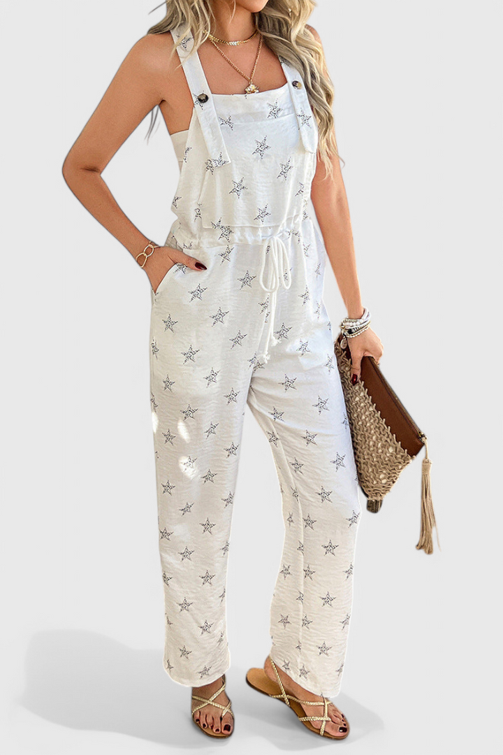 Bianca Mono Largo Relajado con Estampado de Estrellas