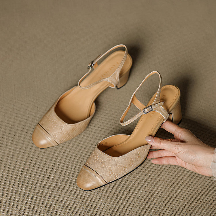 Tacones de Cuero Auténtico Valery