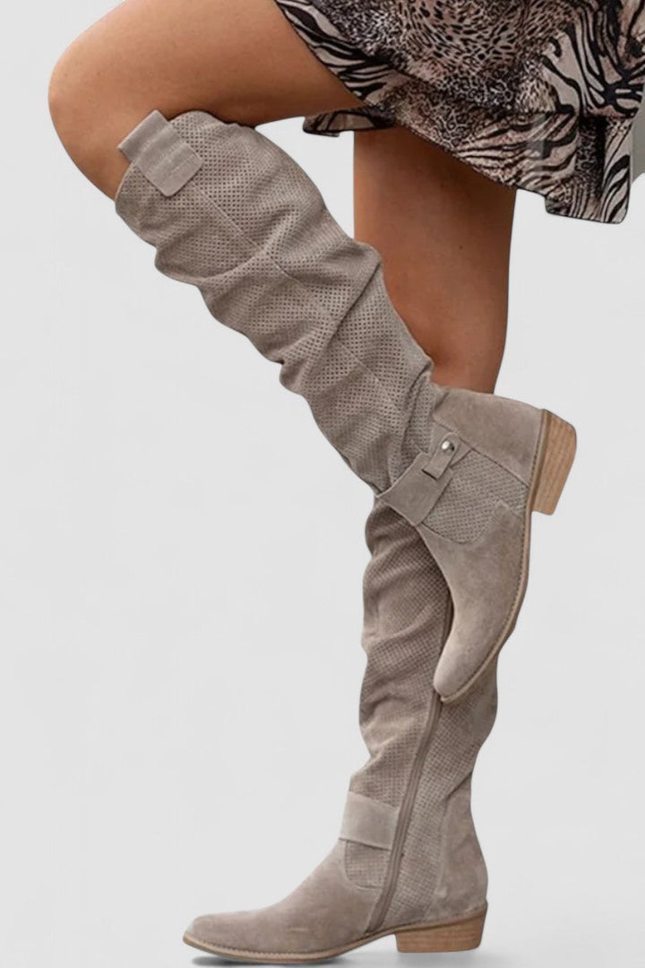 Sara | Botas Elegantes Hasta La Rodilla Con Tacón Cómodo