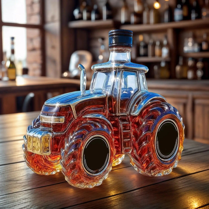 Botella de Whisky en Forma de Tractor