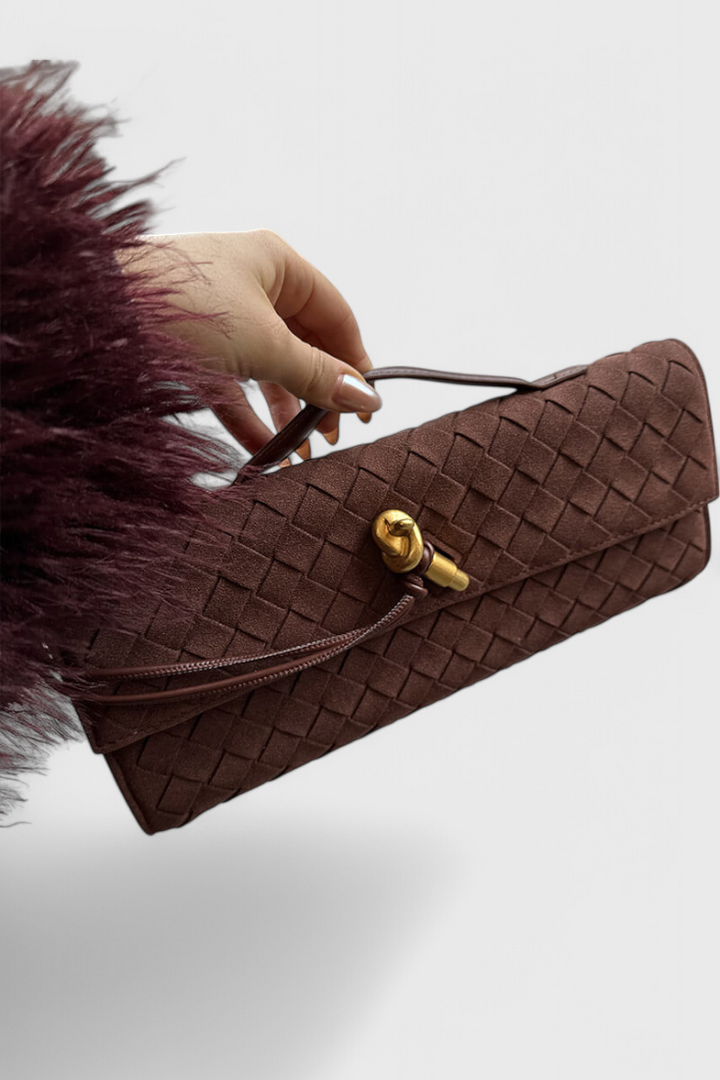 Melanie Bolso de Hombro Clásico de Ante