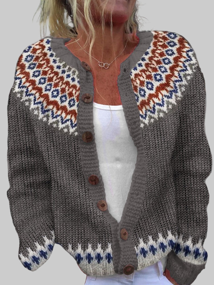 Gabriella | Cárdigan de Punto Vintage Islandés