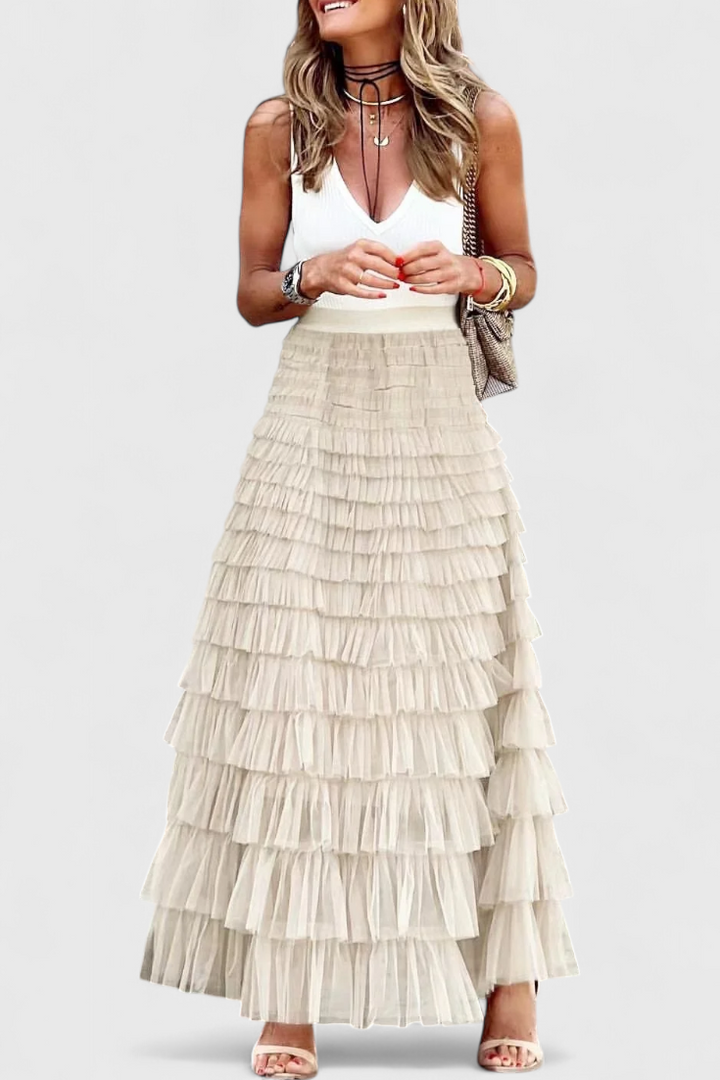 Capucine Falda Larga de Tul Vintage