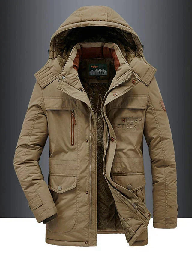 Simón | Abrigo de Invierno para Hombre de Forro Polar Caliente de Mezcla de Lana Premium