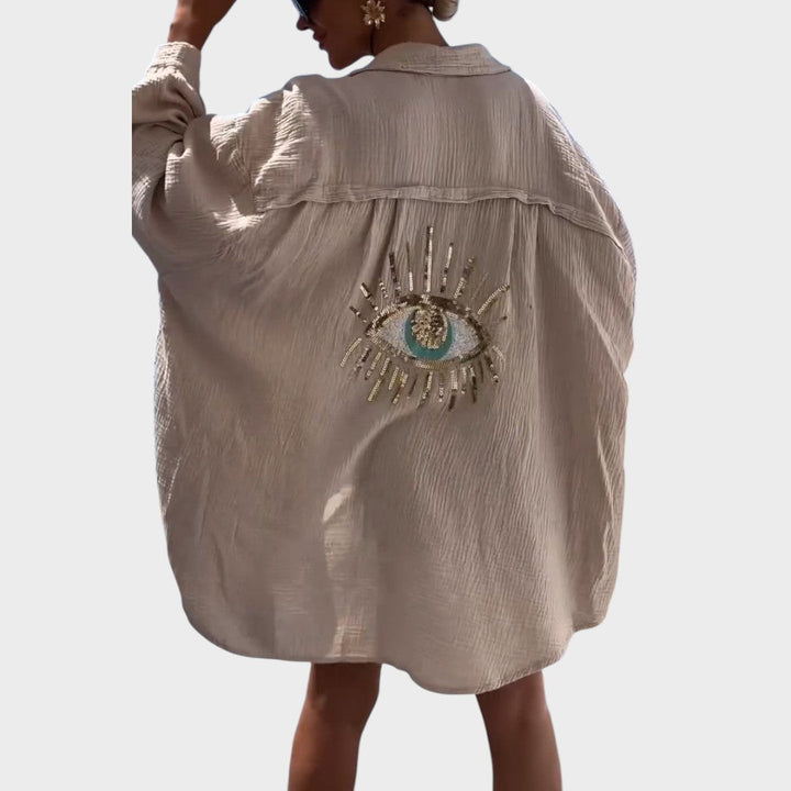 Selena | Camisa Bordada Con Detalles Brillantes